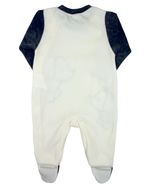 Macacao Bebe Menino Plush Bordados Aplicados Elefantinhos