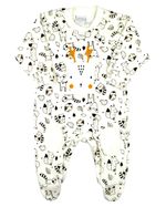 Macacao Bebe Menino Plush Estampado com Bordados Aplicados de Alce