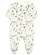 Macacao Bebe Menino Plush Estampado com Bordados Aplicados de Alce