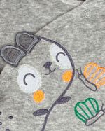 Macacao Bebe Menino Plush com Bordados Aplicados de Monstrinho
