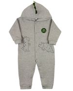 Macacão Bebê Malha Gappy Touca Dinossauros