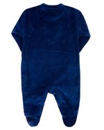 Macacao Bebe Menina Plush Liso e Trabalhado Bordado Gatinha