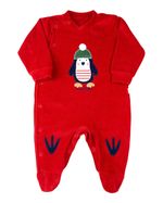 Macacão Bebê Plush Pinguim com Patinhas