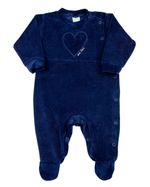Macacão Bebê Plush Liso e Plush Cotelê Coração