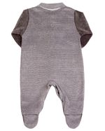 Macacão Bebê Plush Listrado Kid Patinhas
