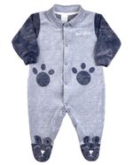 Macacão Bebê Plush Listrado Kid Patinhas