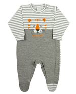 Macacao Bebe Menino Cotton Listrado Silk Tigre