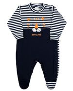 Macacao Bebe Menino Cotton Listrado Silk Tigre
