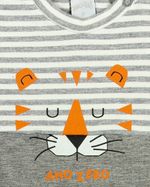 Macacao Bebe Menino Cotton Listrado Silk Tigre