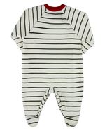 Macacao Bebe Menino Plush Listrado Bordado Marmota