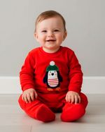 Macacão Bebê Plush Pinguim com Patinhas