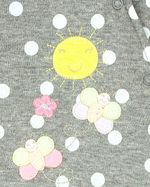 Macacão Bebê Menina Suedine Estampado Bolinhas Algodão Manga Longa Comprido Borboletas