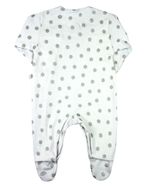Macacão Bebê Menina Suedine Estampado Bolinhas Algodão Manga Longa Comprido Borboletas