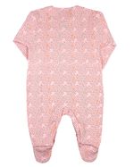 Macacao Bebe Longo Menina Suedine Estampado Bordados Aplicados Ursinha Coala