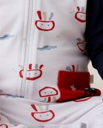 Macacão Bebê Menino Comprido Suedine Algodão Estampado Polvos