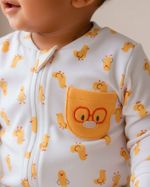 Macacão Bebê Unissex Comprido Suedine Algodão Estampado Patinhas