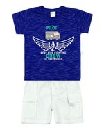 Conjunto Bebê Malha Millicolor e Tela Illi Pilot Crew