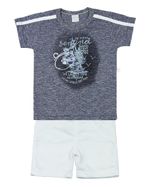 Conjunto Bebê Malha Flamê Stone e Moletonho The Ocean
