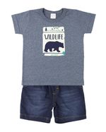 Conjunto Bebê Malha Colorê Soft Touch e Índigo Wild Life