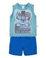 Conjunto Bebê Malha Flame Vintage e Moletinho Tigre