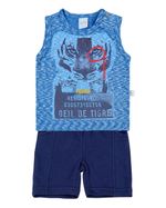 Conjunto Bebê Malha Flame Vintage e Moletinho Tigre
