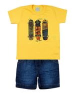 Conjunto Bebê Malha e Índigo Skates Cool Kids