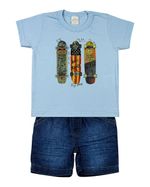 Conjunto Bebê Malha e Índigo Skates Cool Kids