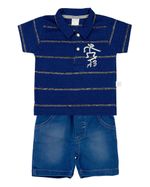 Conjunto Bebê Malha Índigo Platinum Surf AZ