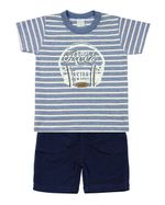 Conjunto Malha Listrada Cool e Moletinho Just Rock