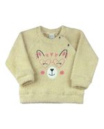 Conjunto Bebê Menina Blusa Malha Pelúcia e Calça Cotton Índigo Strech Tigre