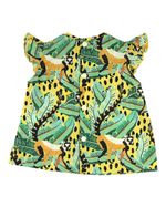 Conjunto Bebê Menina Tricoline Estampado Macaquinhos e Malha Laserwash