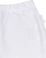 Calça Bebê Suedine Com Pezinho e Babados