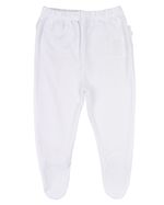 Calça Bebê Suedine Com Pezinho e Babados