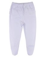 Calça Bebê Suedine Com Pezinho e Babados
