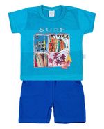 Conjunto Bebê Malha Rapport Spot Plash e Moletinho Surf long Beach
