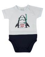 Body Bebê Cotton Silk Tubarão - Shark Area