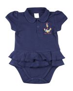 Body Bebê Golinha Piquet Superconfort Bordado Âncora