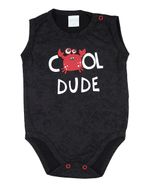 Body Bebê Sem Manga Malha Laserwash Carangueijo Cool Dude