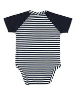 Body Bebê Menino Cotton Listrado Bordado Coqueiros