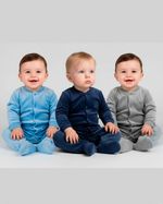 Macacão Bebê Plush Kit 3 Peças Básicas Pijama Bebê Menino
