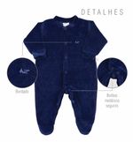 Macacão Bebê Plush Kit 3 Peças Básicas Pijama Bebê Menino
