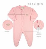 Macacão Bebê Plush Kit 3 Peças Básicas Pijama Bebê Menina