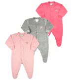 Macacão Bebê Plush Kit 3 Peças Básicas Pijama Bebê Menina