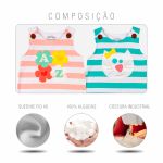Macacão Bebê Sem Manga Listrado Kit 2 Peças Flores e Gatinha