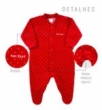 Macacão Bebê Menina Plush Estampado e Listrado Kit Macacão Plush Menina 3 Peças
