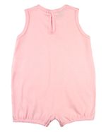 Macacao Bebe Menina Suedine Liso e Estampado Kit Macacao Body Sem Manga Menina Floral 2 Pecas