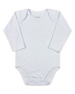 Kit 3 Body Bebê Suedine Manga Longa Básico