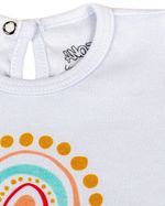 Kit Body Bebê Menina Suedine Estampado Sol e Arco Íris