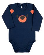 Kit Body Bebê Menino Menina Manga Longa Suedine Algodão Fio Egípcio e Piquet Silk Ursinho Cool