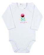Kit Body Bebê Menina Manga Longa Suedine Algodão Fio Egípcio Liso e Estampado e Piquet